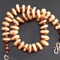 Ancient discs of Citrine from Guinea Bissau and Mahogany-Obsidian Beads length: 41,5 cm, weight: 63 g, prize: € 90,-